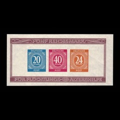 Germany, Scott B295, $19, Numerals, Imperf., 1946, MNH, 116635