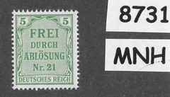 MNH Stamp Scott OL3 Prussia district German Empire 1903 Official PF05 #8731