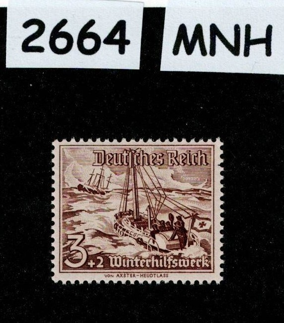 MNH Stamp B107 1937 Germany Boats Ships Schooners Winter relief fund #2664