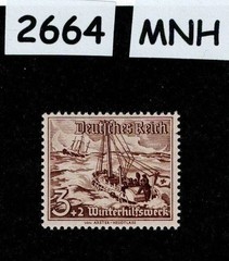 MNH Stamp B107 1937 Germany Boats Ships Schooners Winter relief fund #2664