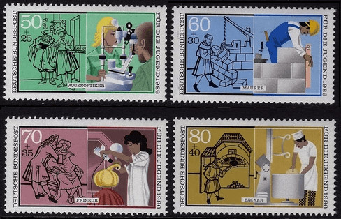 Germany 1986 Youth Welfare/Trades set MNH