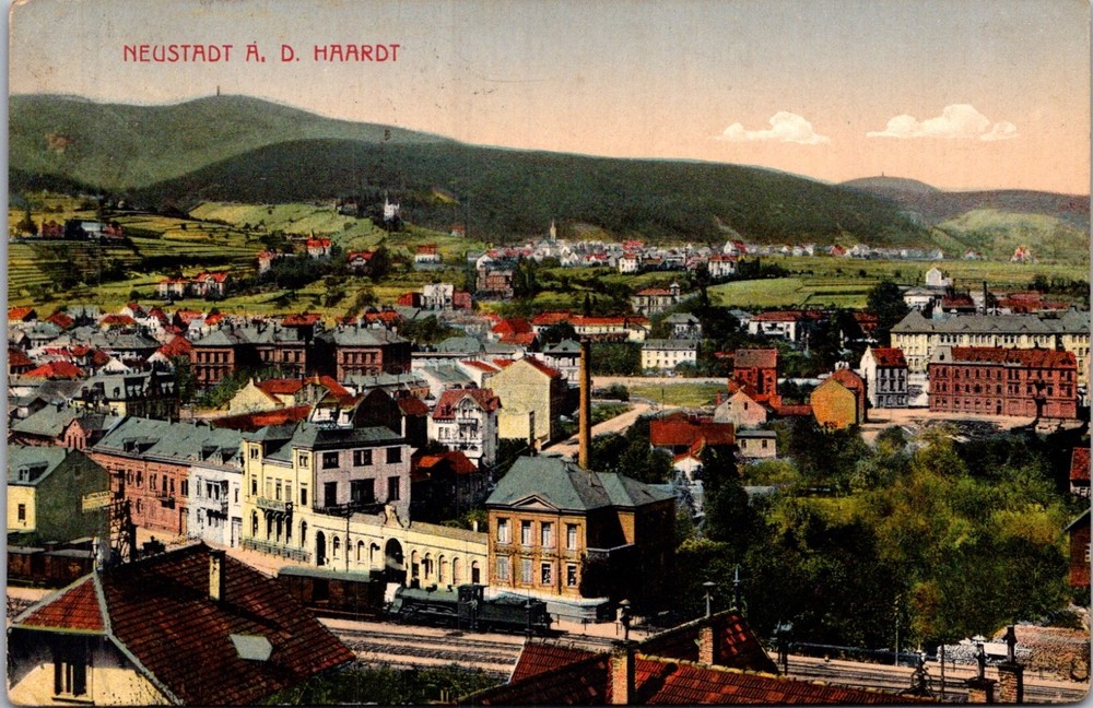 GERMANY 1914 BAYERN POSTAL HISTORY PICT POSTCARD NEUSTADT ADDR JASKGRIM