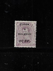 Germany Stamp Belgian Occu. Scott #1N21 – 20pf on 20c – Mint/VLH-Eupen & Malmedy