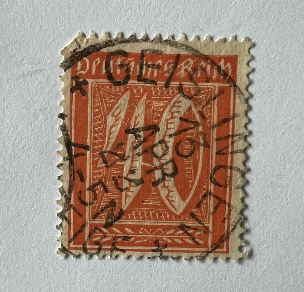 1921/1922 GERMANY STAMP #142/166 WITH GEISLINGEN SON BULLSEYE CANCEL