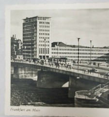 Frankfurt am Main/Friedensbrucke – Downtown – Real Photo Post Card Un-Posted