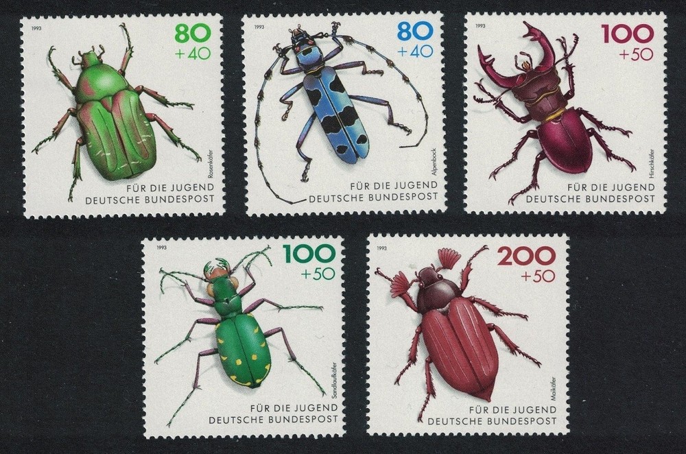 Germany Beetles 5v 1993 MNH SG#2511-2515 MI#1666-1670