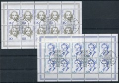 Envelope No. 1939 – 1940, stamps FRG 1997, Kleinbogen women, used