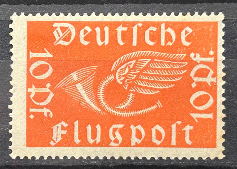 1919 German Stamp Mi:DR111b – Flying Post Horn Flugpost MH* /476a
