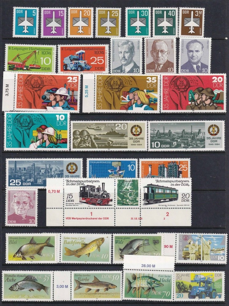 Germany-GDR Mint Stamps 1984-1987 MNH