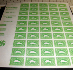 Stamp Germany WW2 Sheet Forgery / Replica Reich KdF Volkswagen – Nazi Swastika