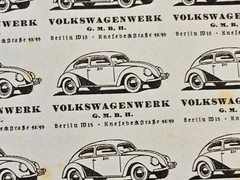 THIRD REICH VW VOLKSWAGEN BUG AUTO CAR Stamp Sheet Nazi German WW2 WWII 50 pcs