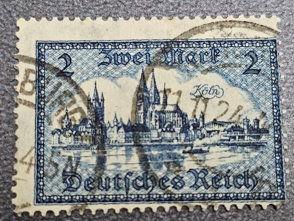 Stamp Germany Reich 2 Mark 1924 Bauwerke Köln Mi. Nr. 365 (34245)