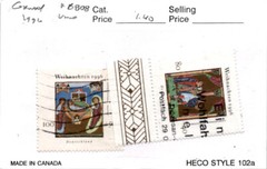 Germany, Postage Stamp, #B808 (2 Ea) Used, 1996 Christmas (AF)