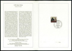 GERMANY FOLDER 1992/18 1250 JAHRE ERFURT