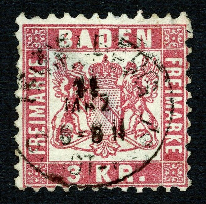 Stamp Baden, Scott # 27 used