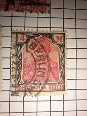 Germany Deutsches Reich Germania Mixed Page Flugpost Inflation Used Stamps