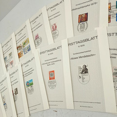 Vintage 1977 Ersttagsblatt Germany First Day Issue Stamp Sheets Set of 15 Bonn