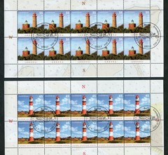 Bund 2942-2943 Lighthouse Miniature Sheet Set Stamped ESST Berlin KB 2012 BRD