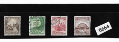 Stamp set 486-489 1938 Breslau Sports festival / Third Reich era Germany #5664