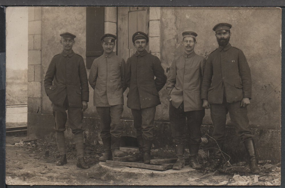 ✔️ GERMANY REICH WWI SOLDIERS EXCELLENT RARE AGED MILITARY PHOTO POSTCARD