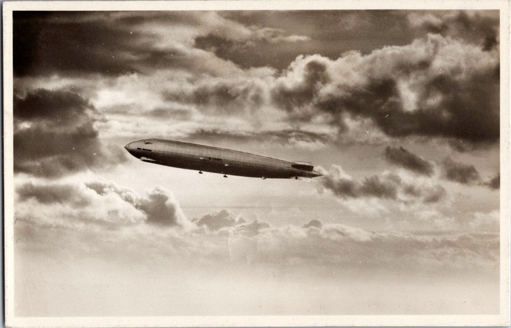 1930 Germany Graf Zeppelin LZ 127 Real Picture Postcard Cover to France Paris