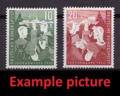 EB0153) GERMANY Mi 153-154, SC B325-326 MNH **, Original Gum, Youth, 1952