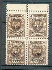 Memel 140 Quattro Blocchi** MNH MINT 300++EUR (R1499