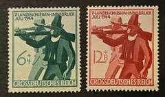 Travelstamps: 1944 Germany Stamps Scott #B278-B279 Soldier & Tirolese Rifleman