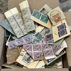 GERMANY BOX LOT OF STAMPS FANCY CANCELS, MINT STRIPS, HITLER, HYPERINFLATION #1