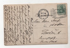 GERMANY 1914 ZEPPELIN REAL PHOTO PICTURE POSTCARDS CHARLOTTENBURG TO DRESDEN