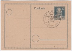 Post WW2 era German Postcard Postkarte Export Messe 1947 Unused Hannover