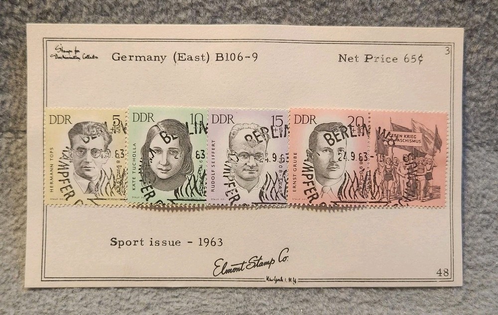 Germany East B106-9 DDR Sport Issue 1963 Set