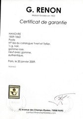 HANNOVER 1860 17x * PINK GUM FLAWLESS CERTIFICATE RENON 500€(S8972