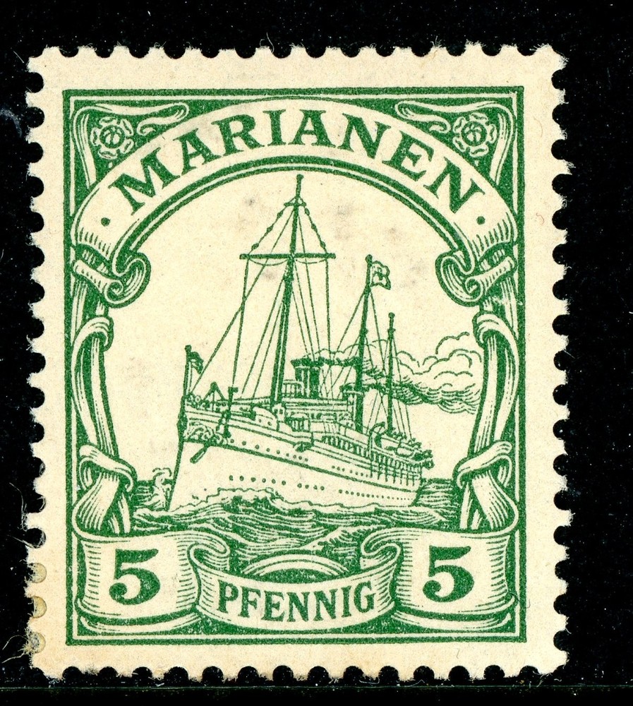 Germany 1901 Mariana Islands 5pf Yacht Scott #18 Mint Y16