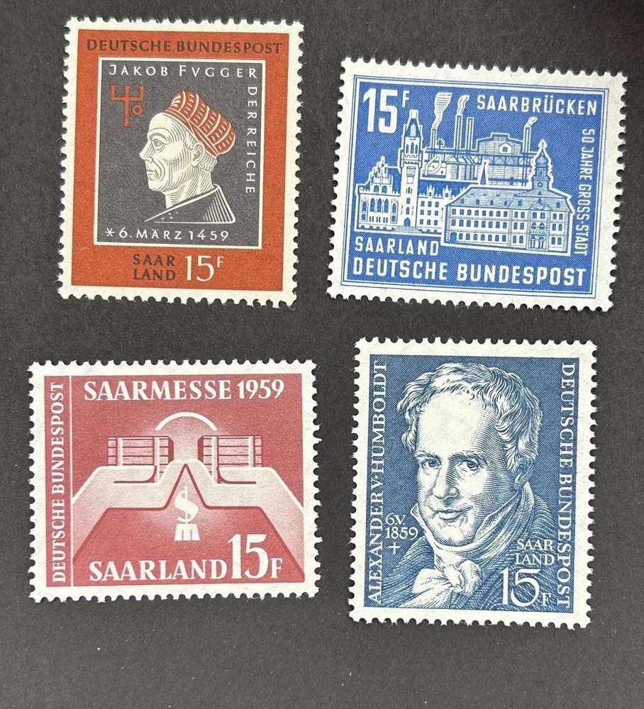Germany Saar 1959 Complete Set (Mi 445-448) Mint LH