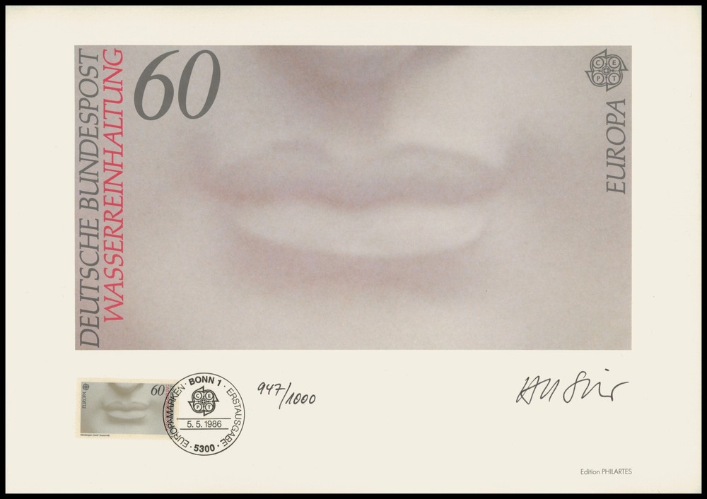 ART-EDITION 1986 GERMANY 1278 EUROPA CEPT ART MICHELANGELO HAND-SIGNED !!