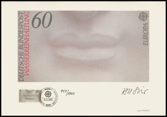 ART-EDITION 1986 GERMANY 1278 EUROPA CEPT ART MICHELANGELO HAND-SIGNED !!