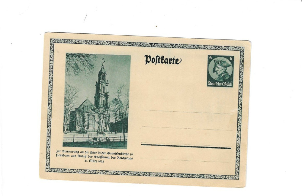 GERMANY 1933 Mint Post Card (P 248) – Eroffnung des Reichstages in Potsdam
