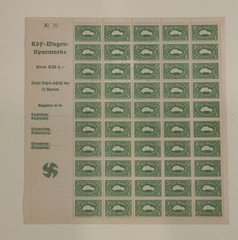 WWII German Automobile KDF Volkswagen Sheet MNH Original Gum