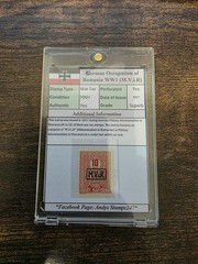 German Empire Occupation Romania WW1 War Tax Stamp (M.V.i.R)