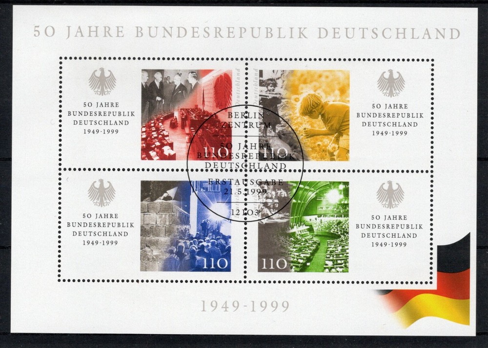 B520- Germany Stamp Miniature Sheet Scott # 2042 used