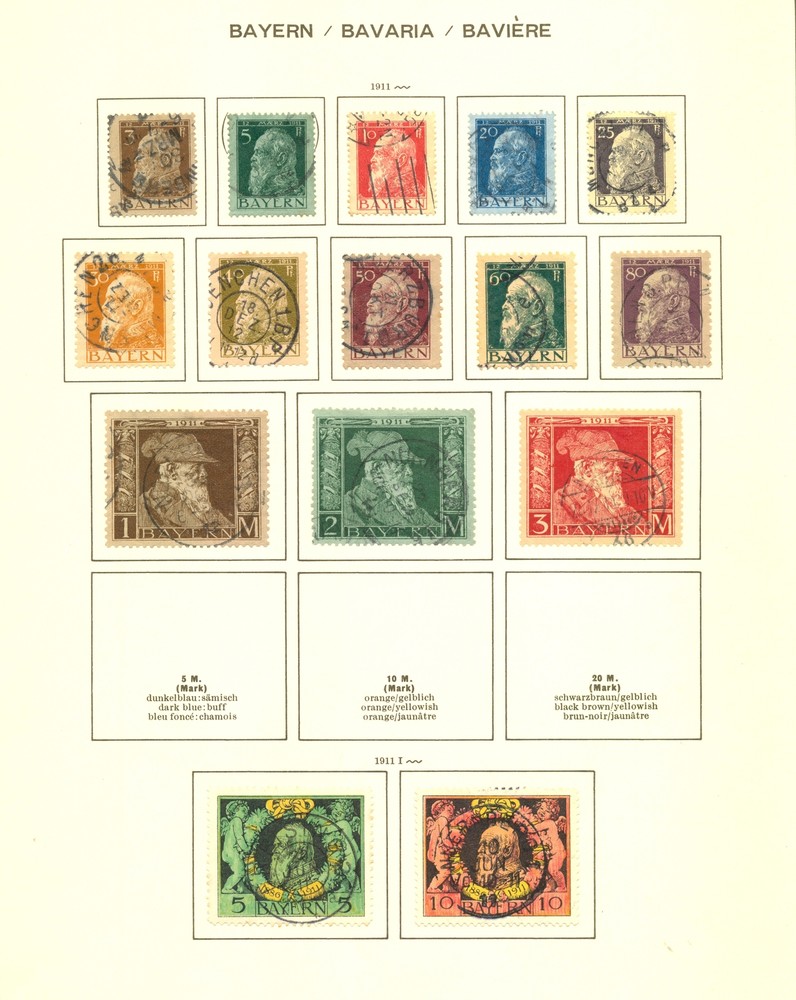 GERMANY – BAYERN -1911/1920 -54 ST. POSTMARKS NO WARRENTY =AS IS =