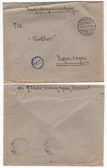 Germany 1918 WW1 Cover Leschwitz Concentration Camp to Red Cross Copenhagen