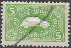 Stamp Germany Revenue WWII Fascism War War Era KDF Volkswagen VW Used