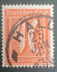 Germany Deutsches Reich Used Stamp Collection 50 15 30 Orange Green Purple