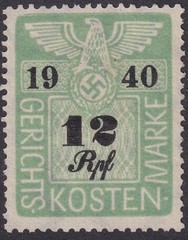 Lot Stamp Germany Poland Revenue WWII Court Document Fee 1940 Selection MNG