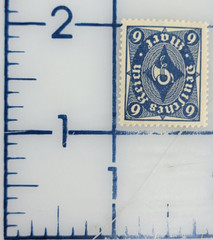 GERMANY ~ Deutrches Reich ~ Blue Stamp 9 Mark ~ Posted ~ c.1922 ~ B196