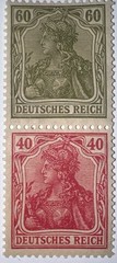 Travelstamps: 1920 DEUTSCHES REICH #23/25 Germania booklet stamp pair! MNH