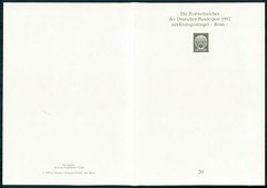 GERMANY FOLDER 1992/20 ORDEN MEDAL POUR LE MERITE