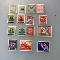15 (MNH/few MLH) Vintage Deutsches Reich/Germany Stamps; 1933- 1945; $1 Ships.